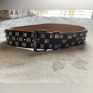 Streets Ahead Black and Silver Studded Belt